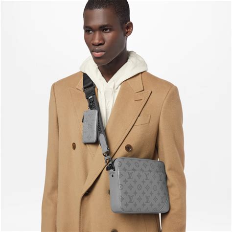 louis vuitton duo messenger bag grey|Louis Vuitton duo Messenger black.